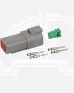 Deutsch DT Series 4 Way Receptacle Connector Kit with Green Band Contacts