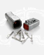 Deutsch DTM Series 4 Way Connector Kit with F Crimp Contacts