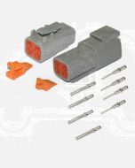 Deutsch DTM4-1/10 Series 4 way Connector Kit with Solid Terminals (10 pack)