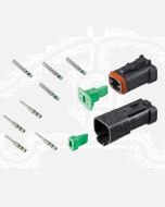 Deutsch DT4-1-CAT 4 Way DT Series CAT Spec Connector Kit with Green Band Contacts