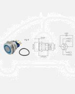 Ionnic L22-RB Vandal Switch Resistant 12-24V D/M & D/B - Blue