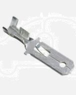 Quickcrimp Non Insulated Male Crimp Terminals - Tin Plated Brass, 6.3mm Tab, 0.8-1.5mm2 wire size