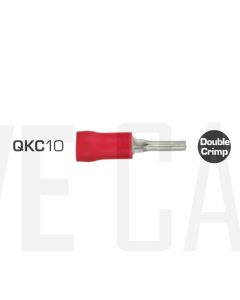 IONNIC QKC10 Red Vinyl Insulated Pin Terminals (Pack of 100)