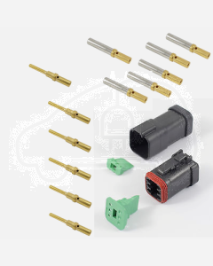 Deutsch DT6-4-CAT 6 Way CAT Spec Connector Kit with Gold Contacts