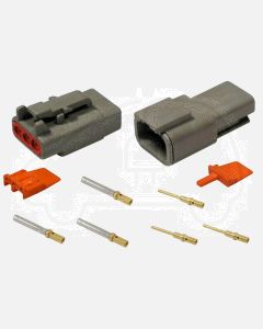 Deutsch DTM Series 3 Way Connector Kit with Gold Contacts