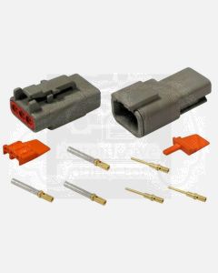 Deutsch DTM3/10 Series 3 way Connector Kit with Gold Terminals (10 pack)  