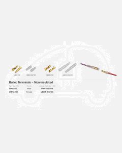 IONNIC UBM/100 Male Non Insulated Bullet Terminals