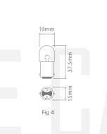 Ionnic 2618/10 Globe Halogen 12V 5W BA15D