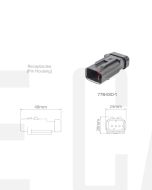 TE AMPSEAL 16 776430-1 3 Circuit Receptacle Connector