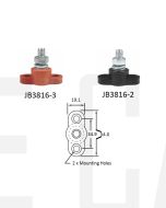 Bussmann JB3816-2 Stud Junction Block Black 250A