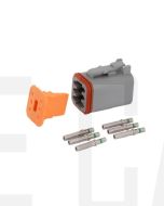 Deutsch DT Series 6 Way Plug Connector Kit with Green Band Contacts