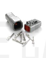 Deutsch DTM Series 4 Way Connector Kit with F Crimp Contacts