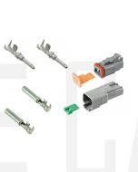 Deutsch DT Series 2 Way Connector Kit with F Crimp Contacts