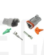 Deutsch DT Series 3 Way Connector Kit with F Crimp Contacts