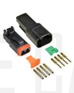 Deutsch DT4-4-CAT 4 Way CAT Spec Connector Kit with Gold Contacts