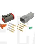 Deutsch DT4-4 4 Way Connector Kit with Gold Contacts