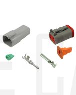 Deutsch DT Series 4 Way Connector Kit with F Crimp Contacts