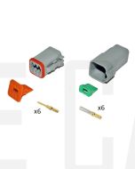 Deutsch DT6-4 6 Way Connector Kit with Gold Contacts