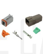 Deutsch DT Series 6 Way Connector Kit with F Crimp Contacts