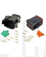 Deutsch DT8-4-CAT 8 Way CAT Spec Connector Kit with Gold Contacts