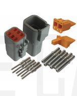 Deutsch DTM6-1/10 series 6 way Connector with Solid Terminals 