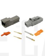 Deutsch DTM2-E007 Heatshrink Adaptor Connector Kit with Gold Terminals