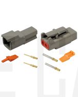 Deutsch DTM Series 2 Way Connector Kit with Gold Contacts