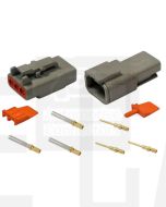 Deutsch DTM3/10 Series 3 way Connector Kit with Gold Terminals (10 pack)  