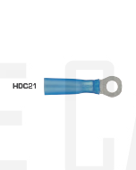 Quikcrimp HDC21 Blue 4mm Heatshrink Ring Terminal