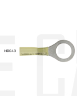 Quikcrimp HDC43 12mm Yellow Heatshrink Ring Terminal