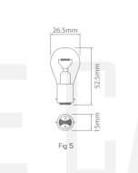 Ionnic 1061/10 Globe Halogen 24V 21W BA15D