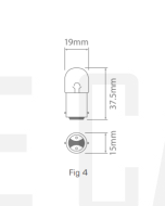 Ionnic 2626/10 Globe Halogen 24V 5W BA15D