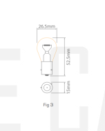 Ionnic 7507/10 Globe Halogen Amber 12V 21W BAU15s