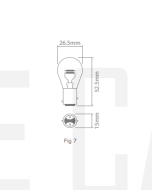 Ionnic 7537/10 Globe Halogen 24V 21/5W BAY15d