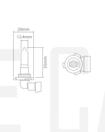 Ionnic 9005 Globe Halogen HB3 12V 60W P20d Base