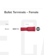 Quikcrimp Bullet Female Pre-Insulated Terminal Red 0.5 - 1.5mm2 Pack of 100