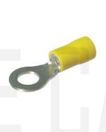 Quikcrimp QKC40 Yellow 6mm Ring Terminal 1/4 (100)