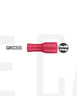 Quikcrimp QKC66 Red Female Vinyl 4.8mm Blade Terminals - Full Insulated 