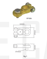 Quikcrimp RT10N Battery Terminal - 16mm Bolt, Negative