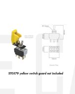 Ionnic TS302E Toggle Switch Double Pole Mom.On/Off/Mom/On - Blade (12-24V)